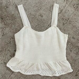 House of Harlow crochet peplum tank